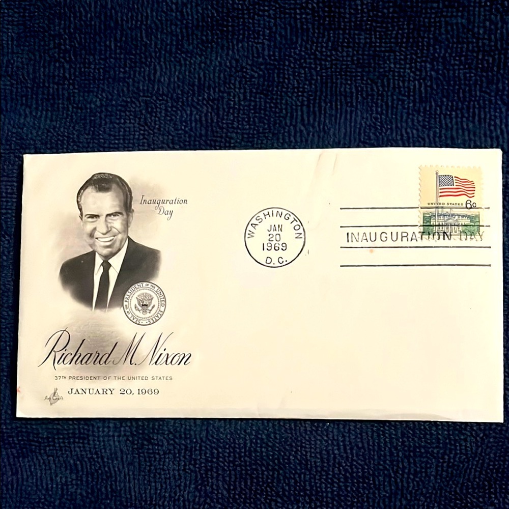 *3 Stamp Lots for $6* Richard Nixon Inauguration Day Envelope